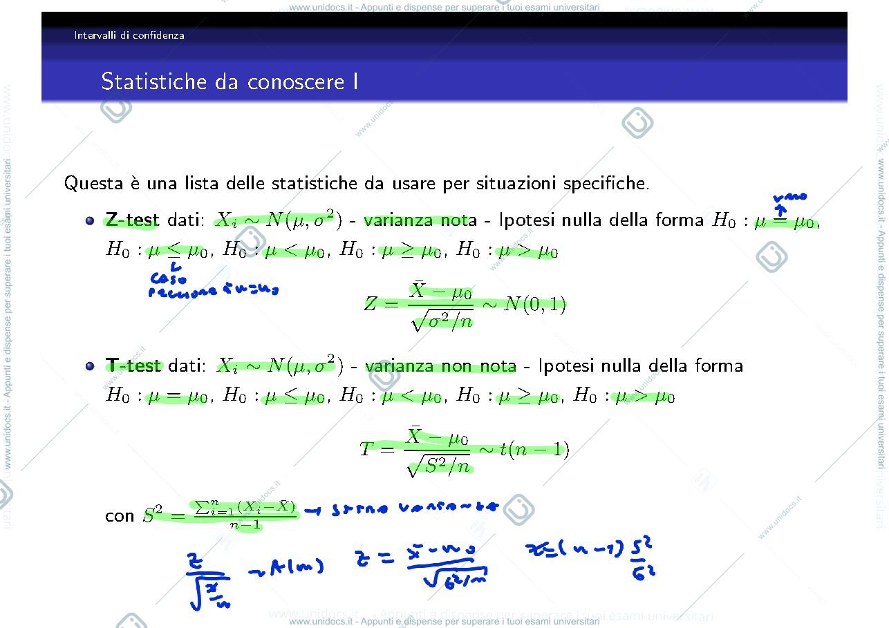 Anteprima pagina 1 — Test e statistiche da conoscere