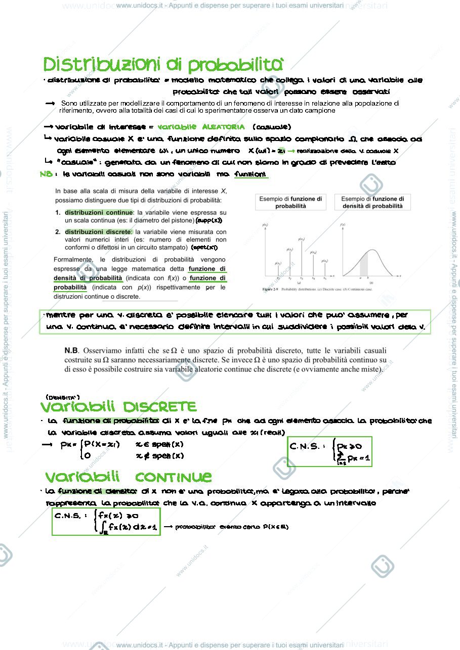Anteprima pagina 2 — argomenti fondamentali probabilità e statistica