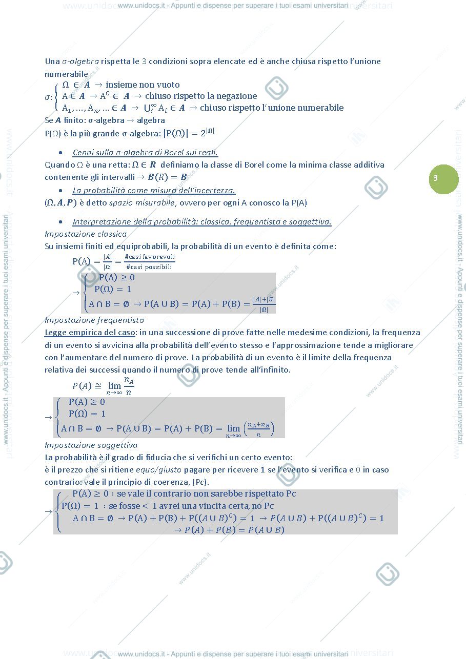 Anteprima pagina 3 — probabilità 