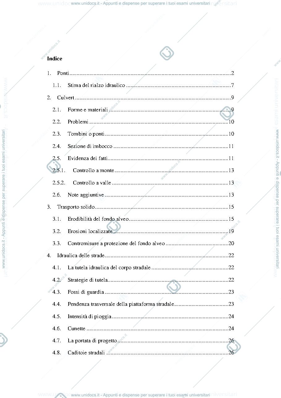 Anteprima pagina 2 — Appunti problemi fluidodinamici nelle costruzioni