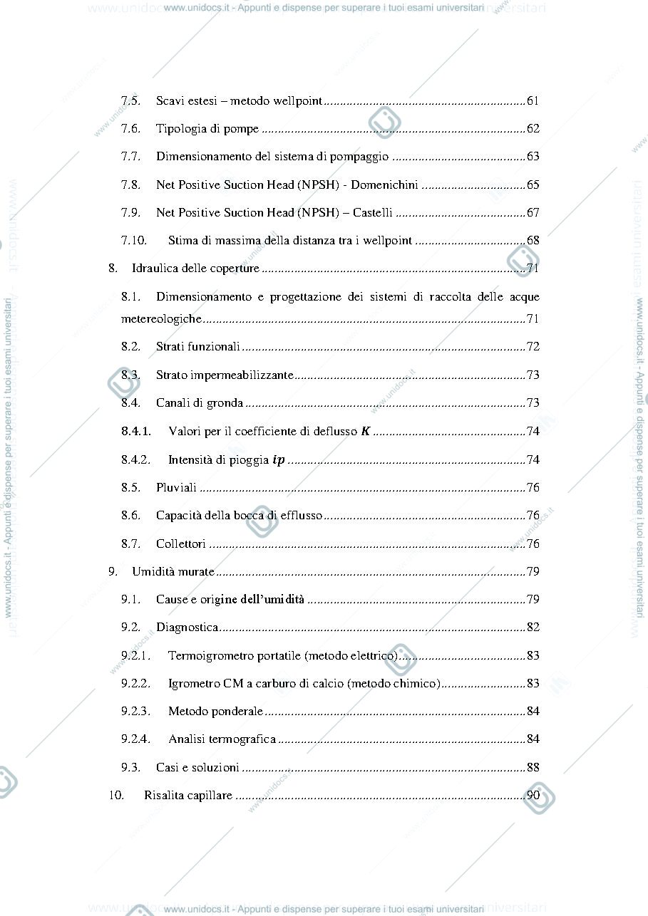 Anteprima pagina 4 — Appunti problemi fluidodinamici nelle costruzioni