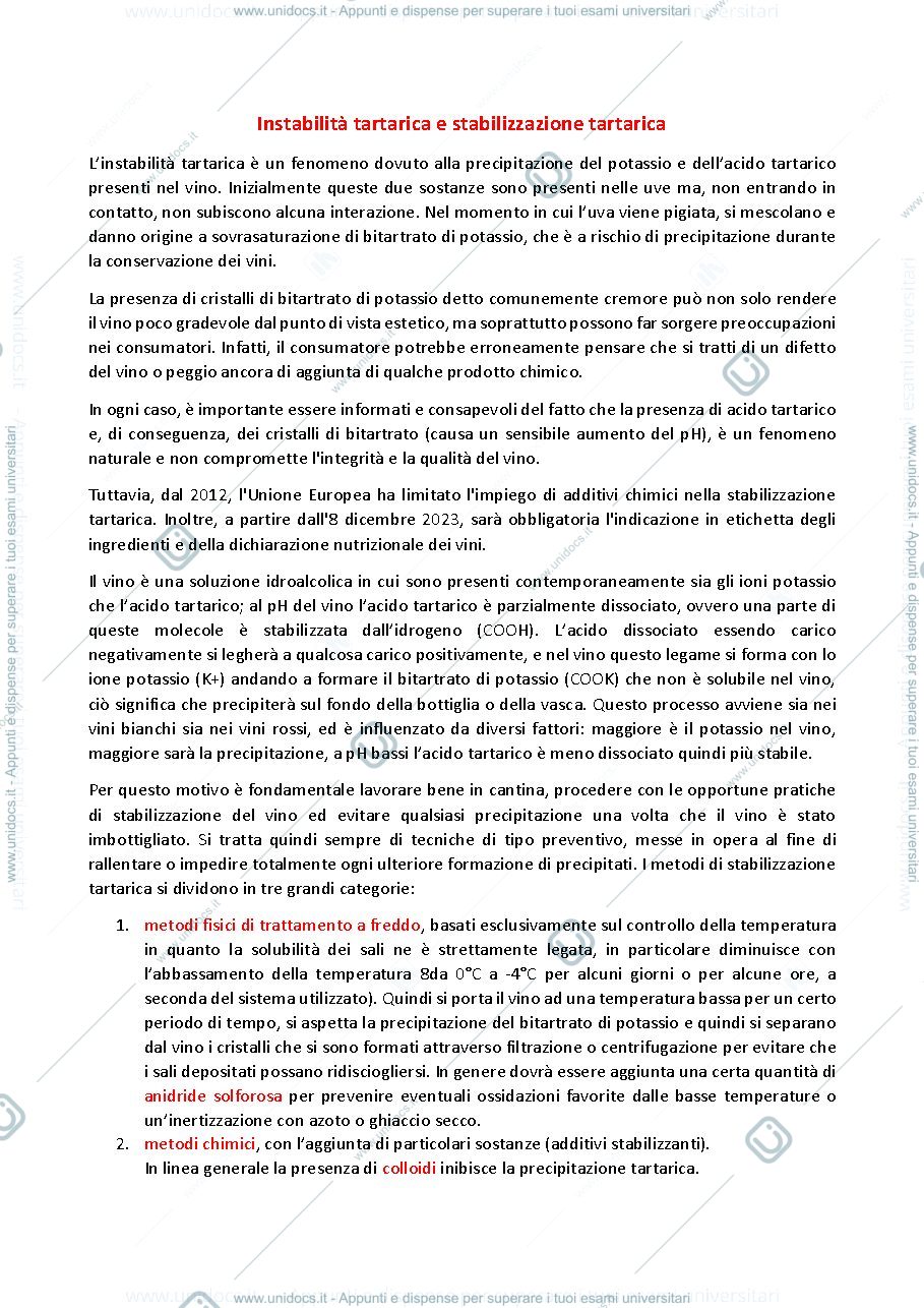 Anteprima pagina 1 — STABILITA' TARTARICA