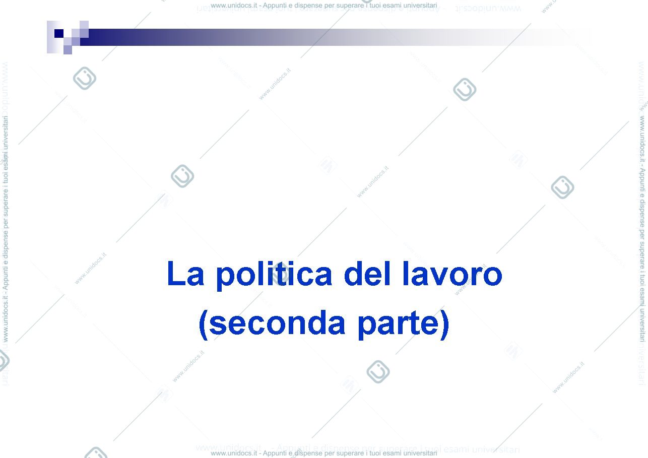 Anteprima pagina 3 — LA POLITICA DEL LAVORO