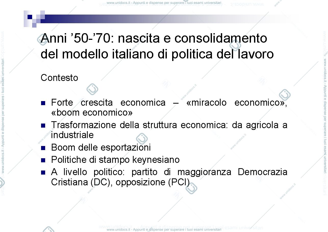 Anteprima pagina 5 — LA POLITICA DEL LAVORO