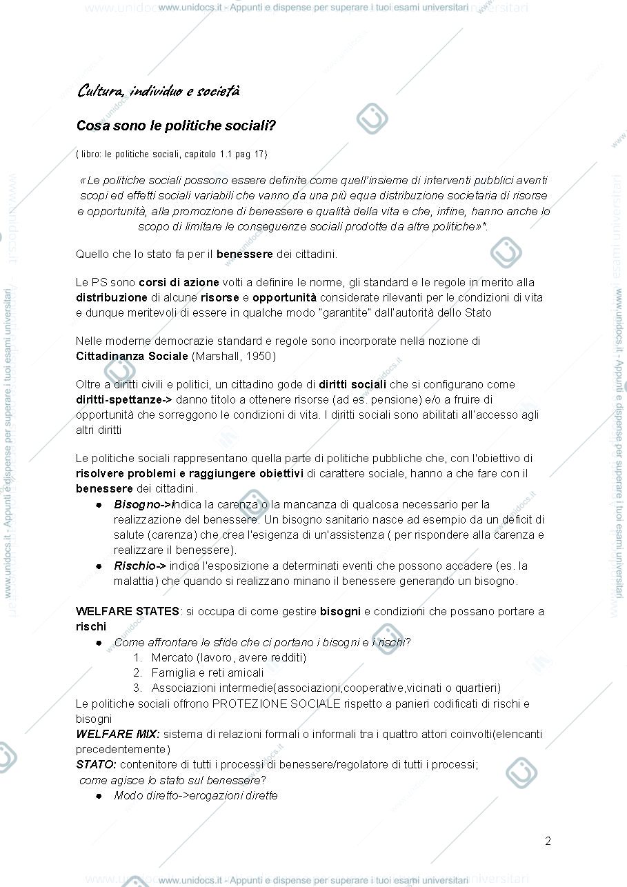 Anteprima pagina 2 — Politiche sociali 