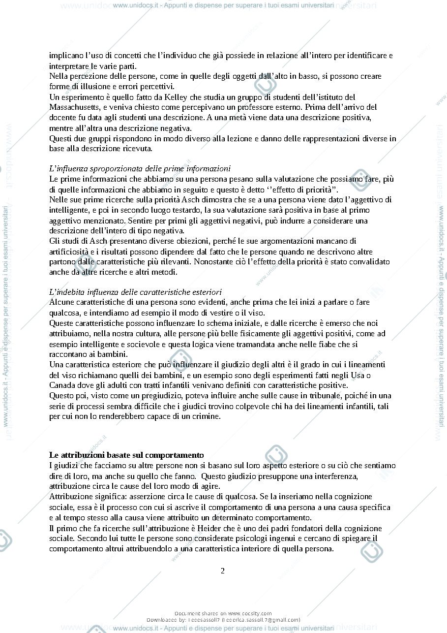 Anteprima pagina 3 — riassunti processi psico sociali