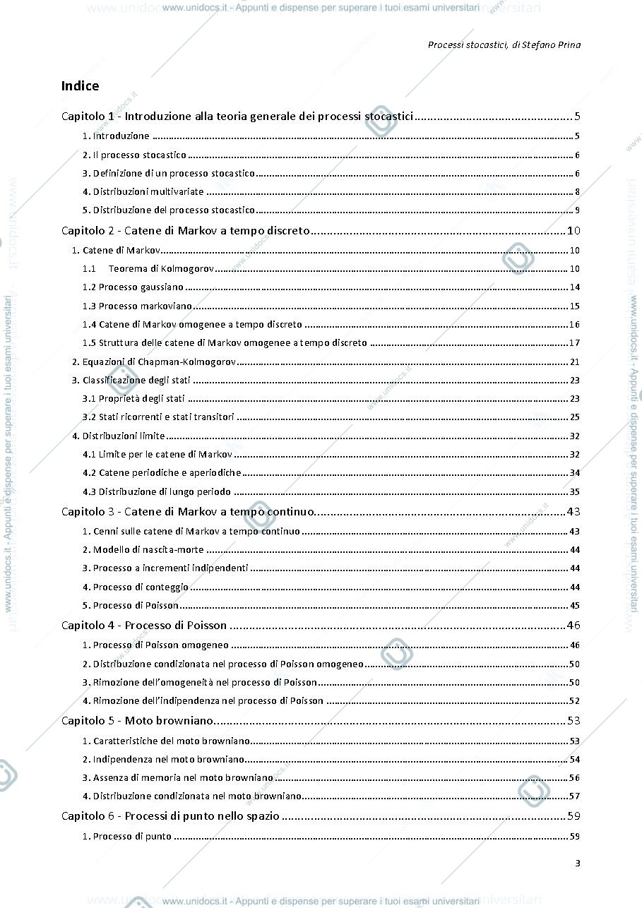 Anteprima pagina 3 — processi stocastici