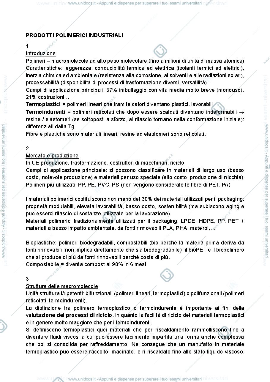 Anteprima pagina 1 — PRODOTTI POLIMERICI INDUSTRIALI