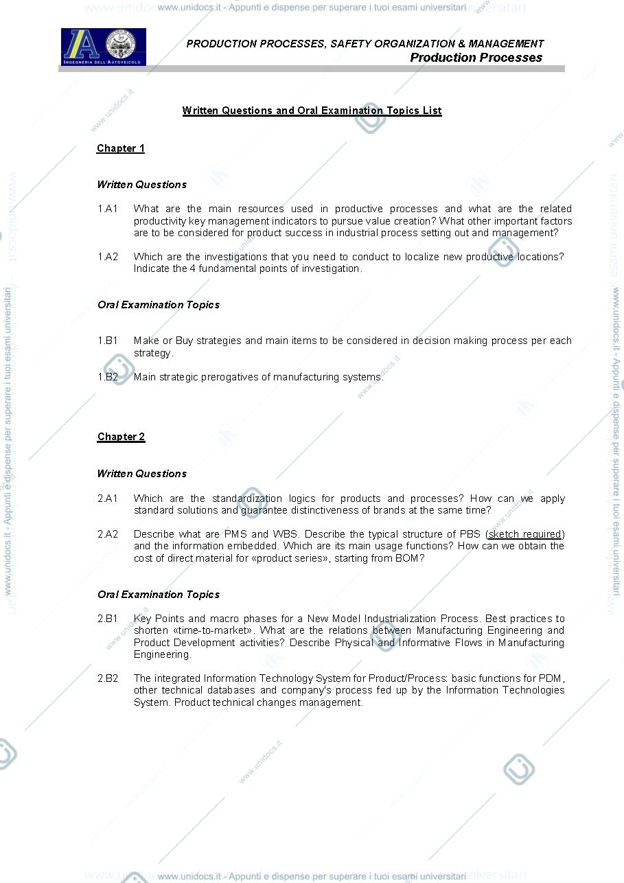 Anteprima pagina 1 — riassunto company organization