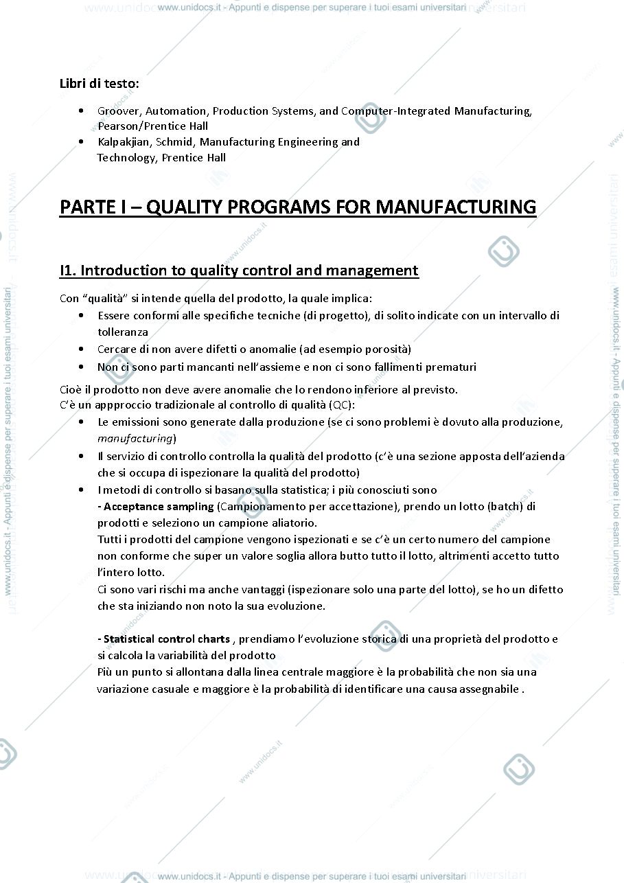 Anteprima pagina 2 — Riassunto Produzione Assistita al calcolatore