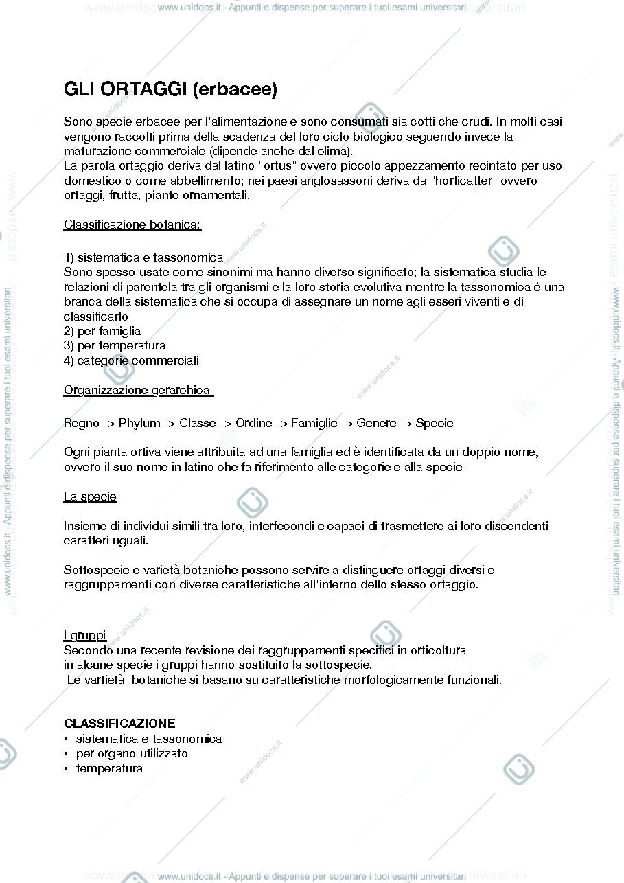 Anteprima pagina 1 — Appunti produzioni vegetali