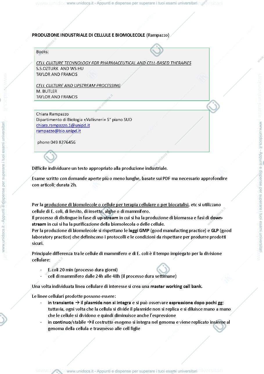 Anteprima pagina 1 — produzioni industriali di cellule e biomolecole 2022