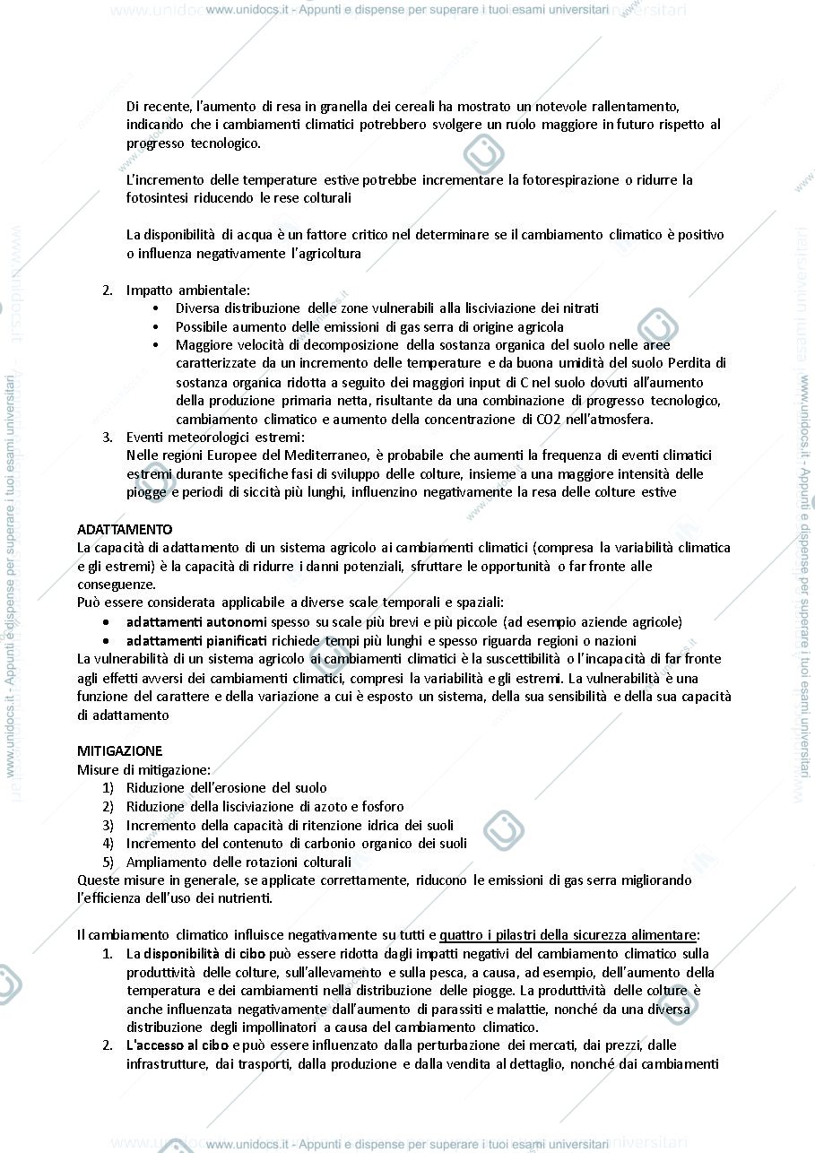 Anteprima pagina 2 — Riassunto produzioni vegetali