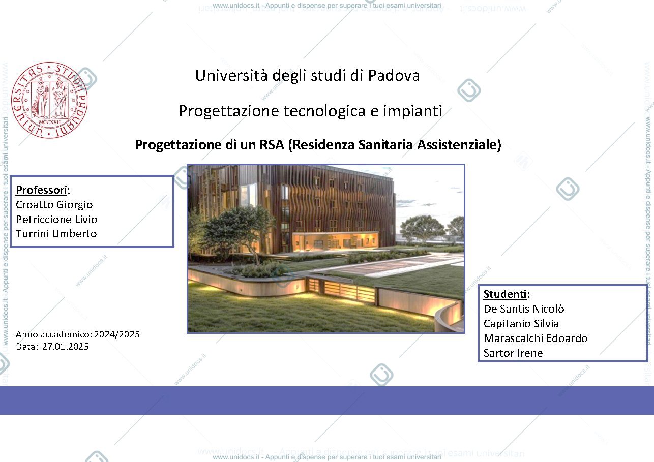 Anteprima pagina 1 — Progetto di una RSA