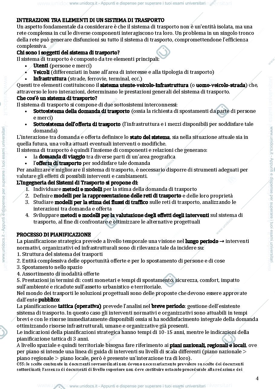 Anteprima pagina 4 — Ingegneria dei sistemi di trasporto