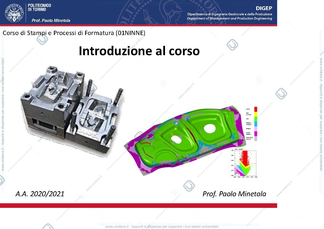 Anteprima pagina 1 — introduzione stampi
