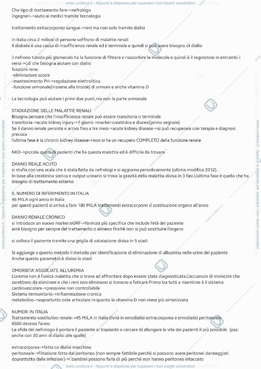 Anteprima pagina 1 — Appunti sul seminario della dialisi