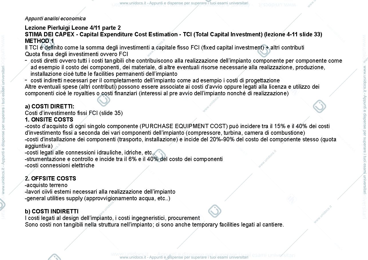 Anteprima pagina 1 — Analisi termoeconomica Leone