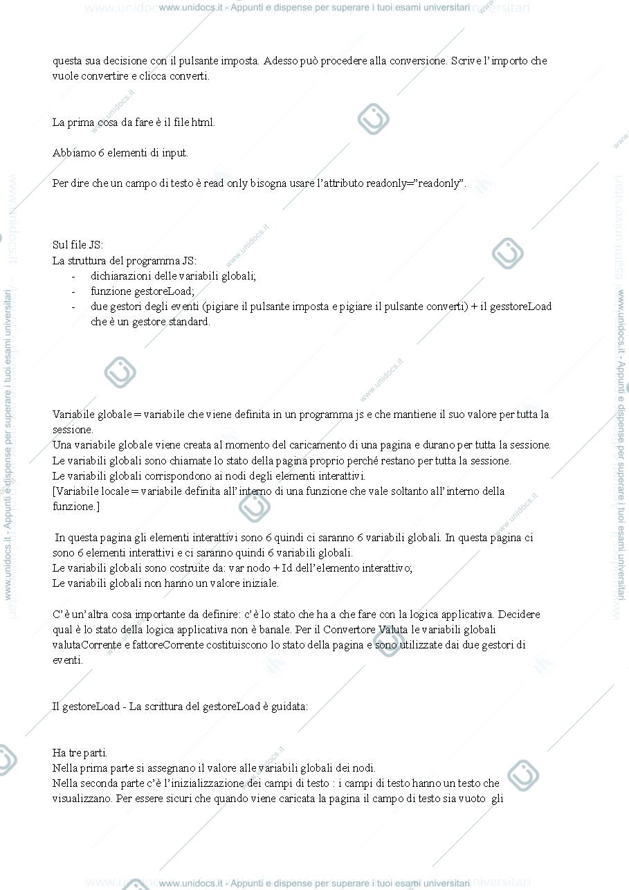 Anteprima pagina 2 — Appunti di programmazione