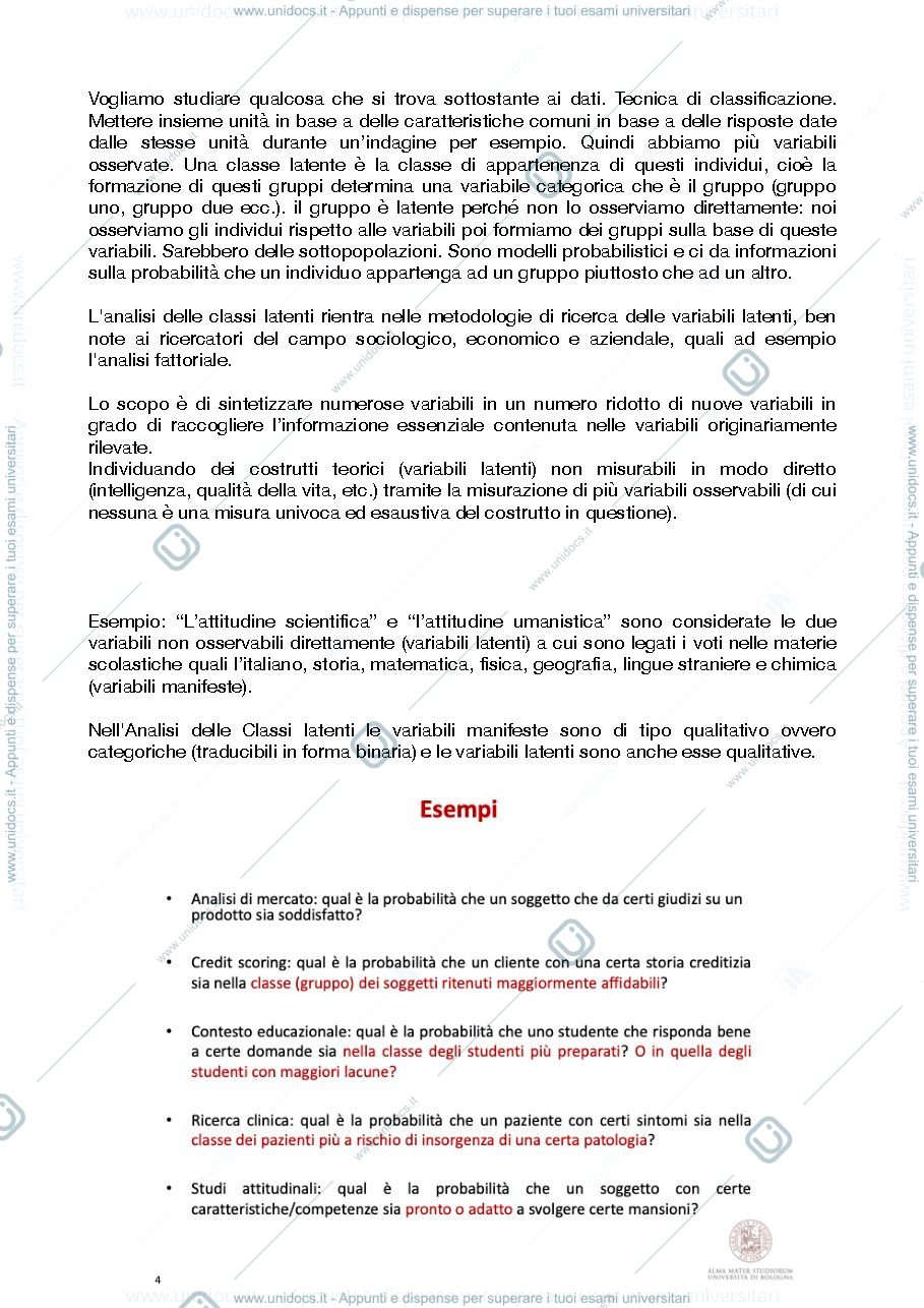 Anteprima pagina 2 — Analisi di classi latenti