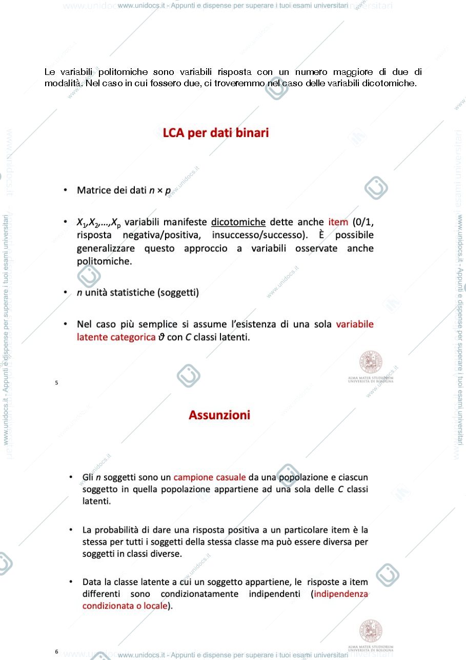 Anteprima pagina 3 — Analisi di classi latenti