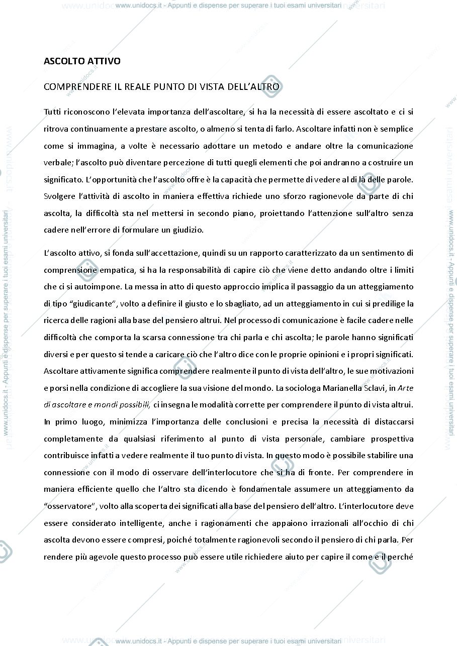 Anteprima pagina 1 — Ascolto attivo : comprendere il reale punto di vista dell'altro