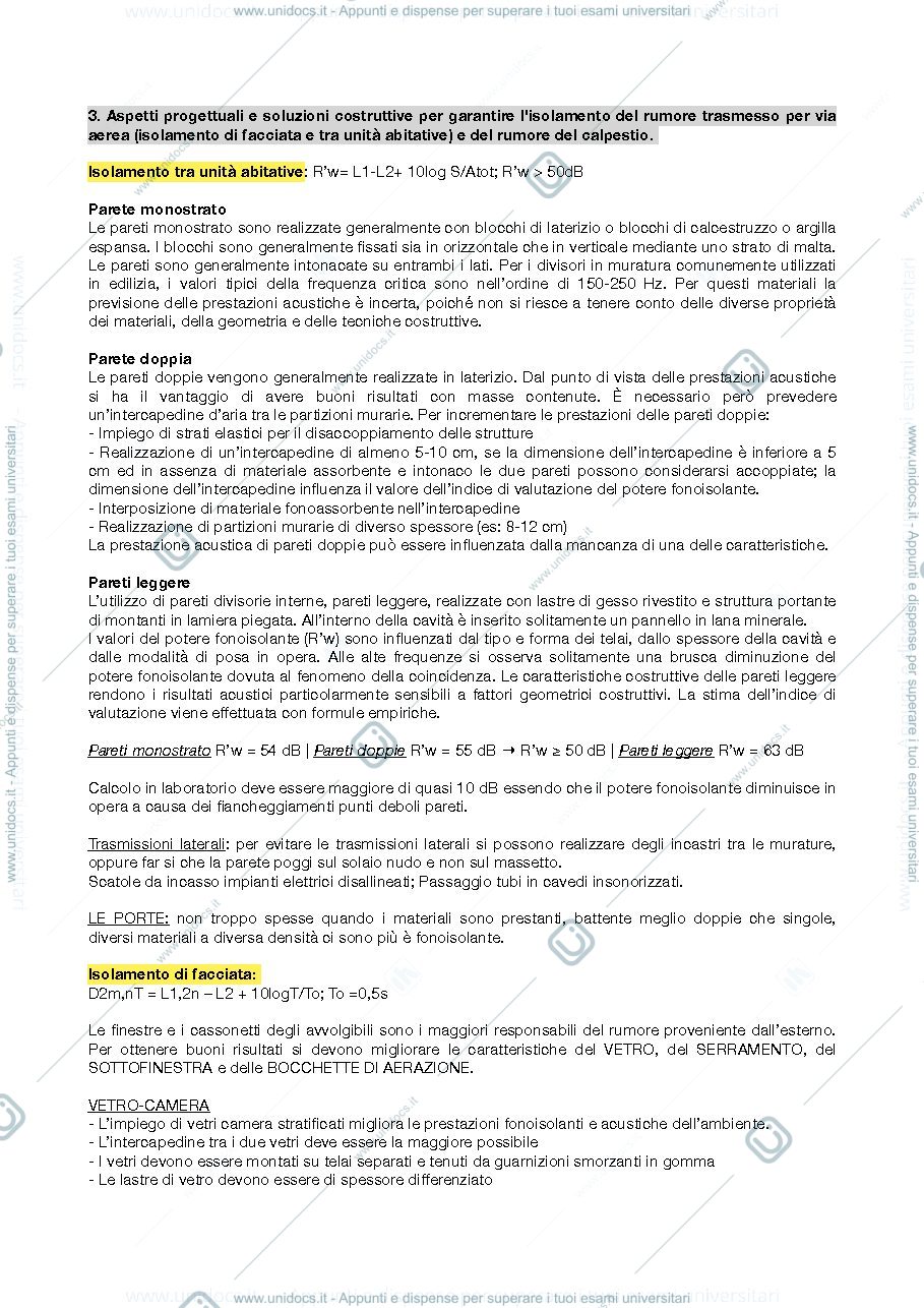 Anteprima pagina 3 — Progetto fisico tecnica dell'edificio - Acustica