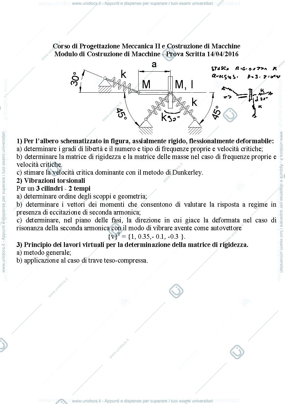 Anteprima pagina 1 — Appelli svolti Costruzioni di macchine
