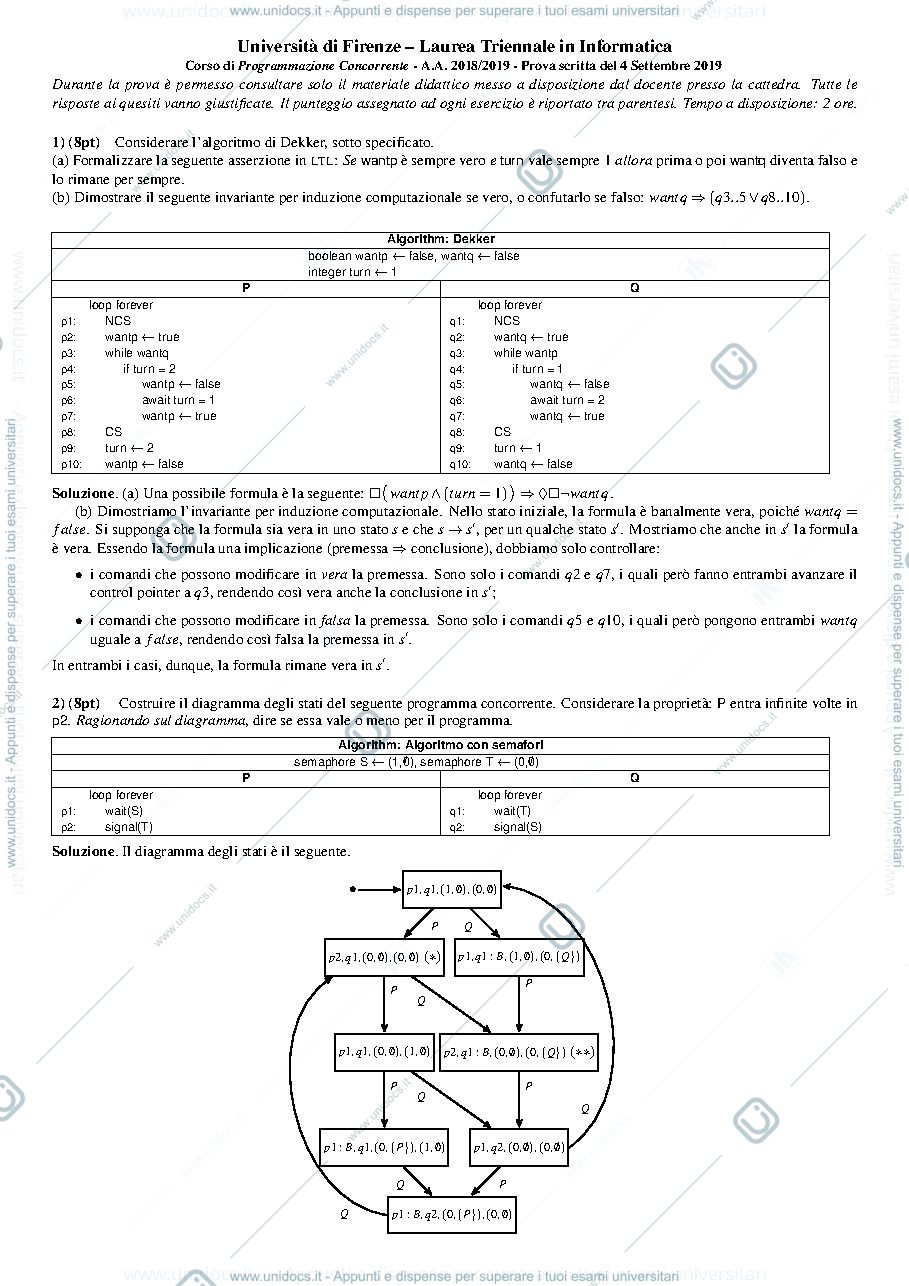 Anteprima pagina 1 — Compito del 4 settembre 2019+soluzioni
