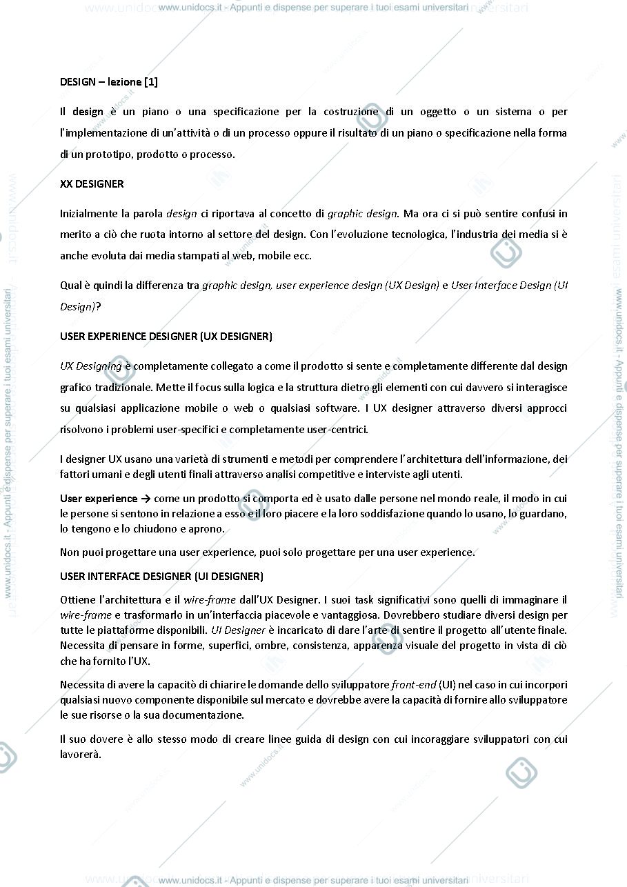 Anteprima pagina 1 — Traduzione e integrazione delle slide del corso 