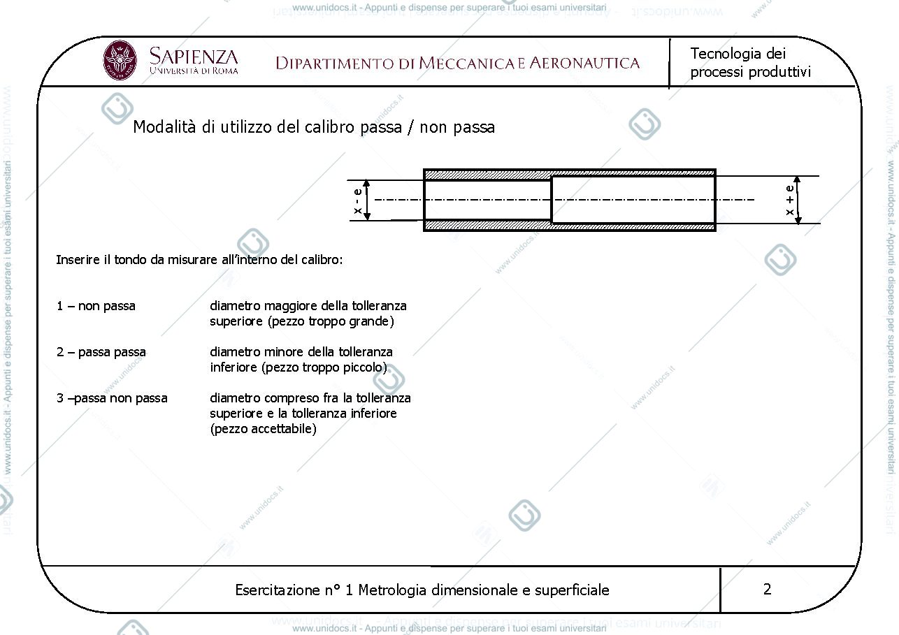 Anteprima pagina 2 — La misura delle condizioni operative