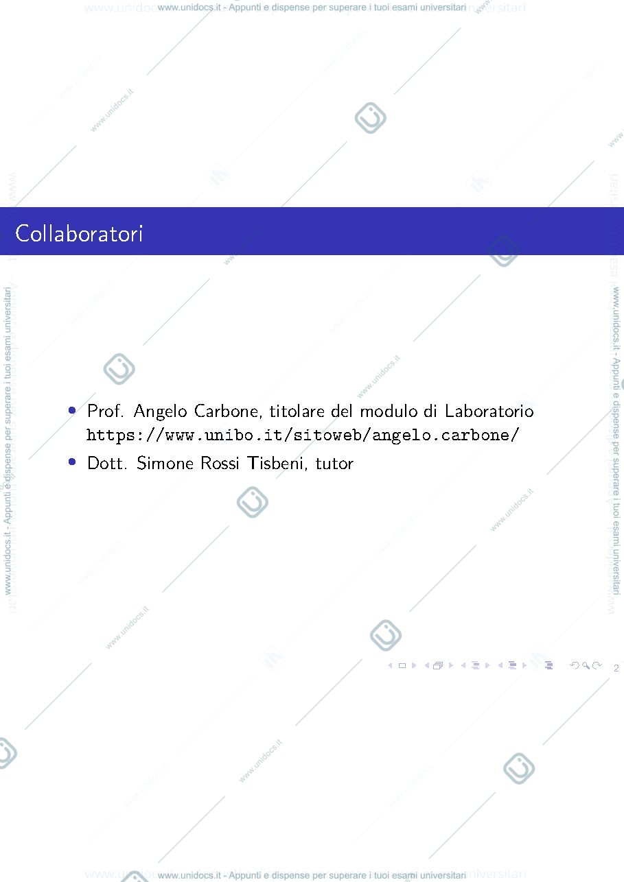 Anteprima pagina 2 — Slide delle lezioni del corso