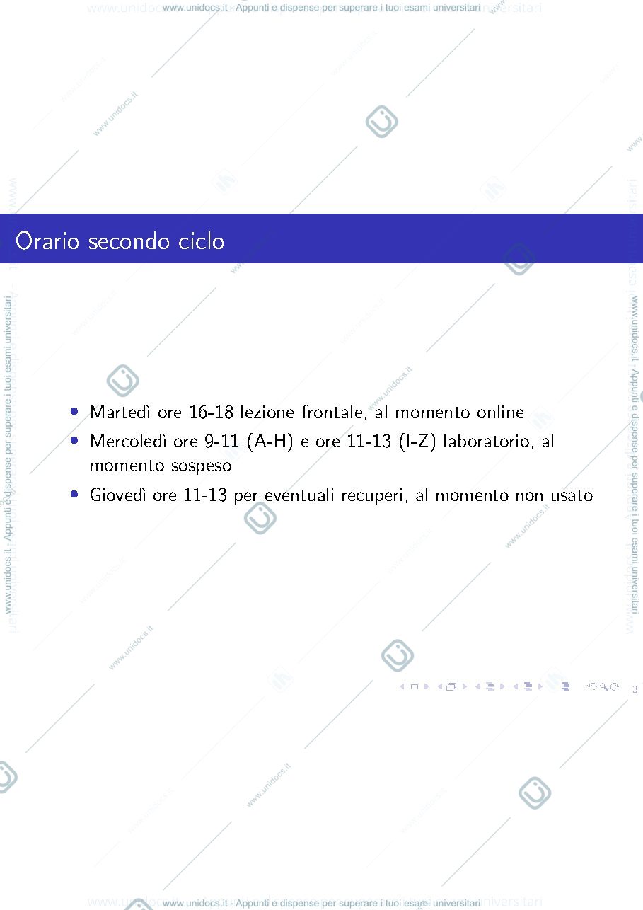 Anteprima pagina 3 — Slide delle lezioni del corso