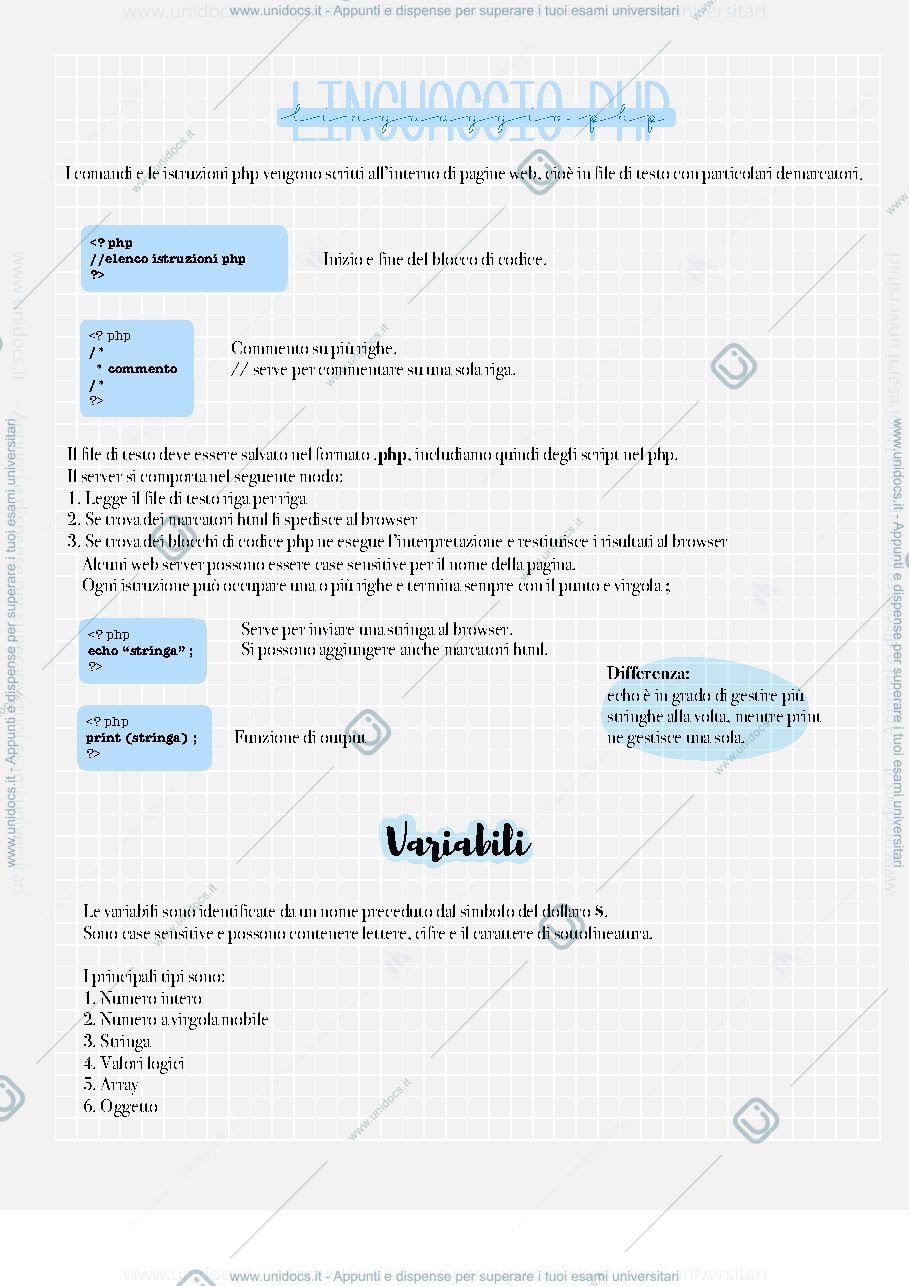Anteprima pagina 1 — Php