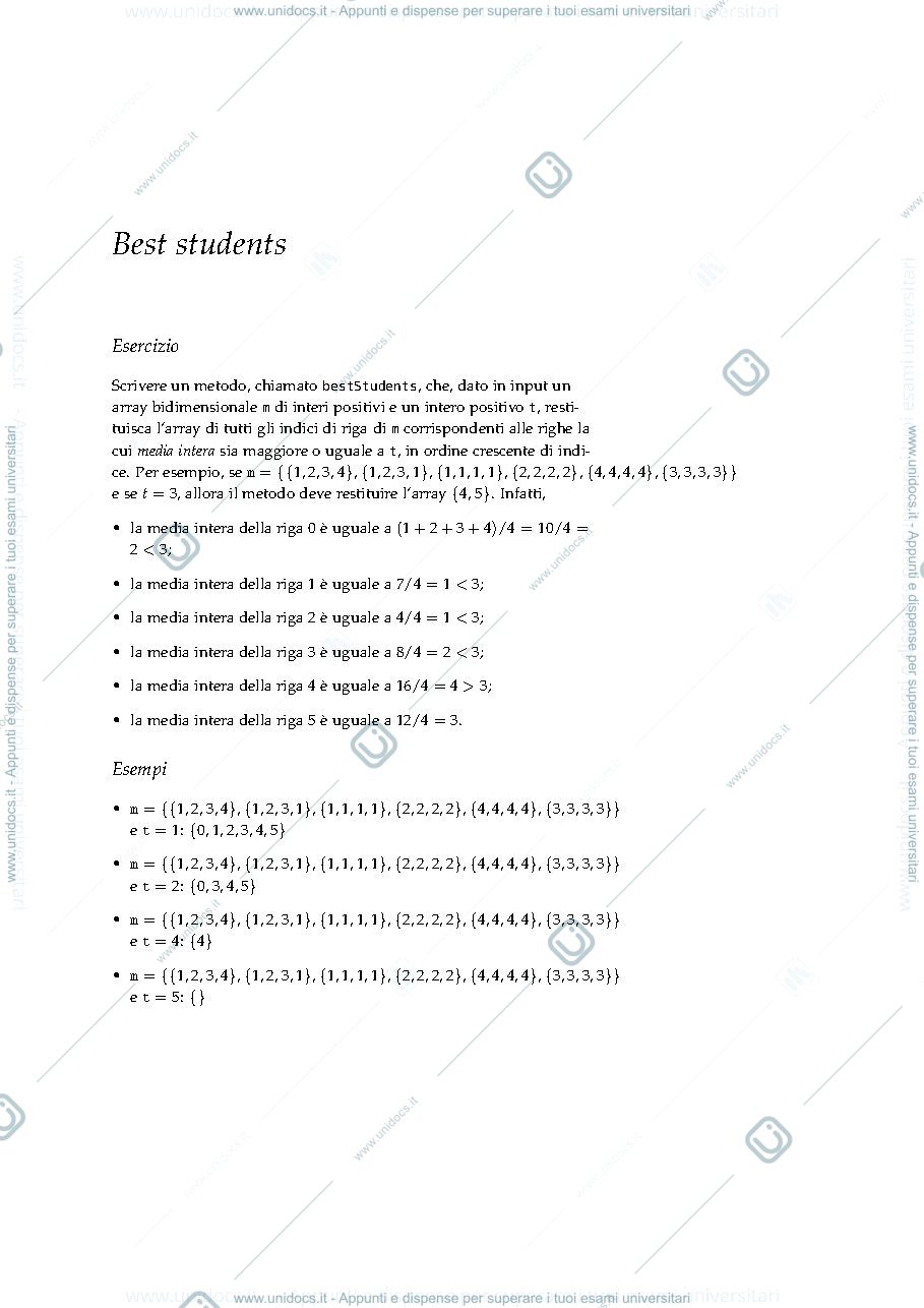 Anteprima pagina 1 — Testo esercizio prova laboratorio del 10 Gennaio 2019