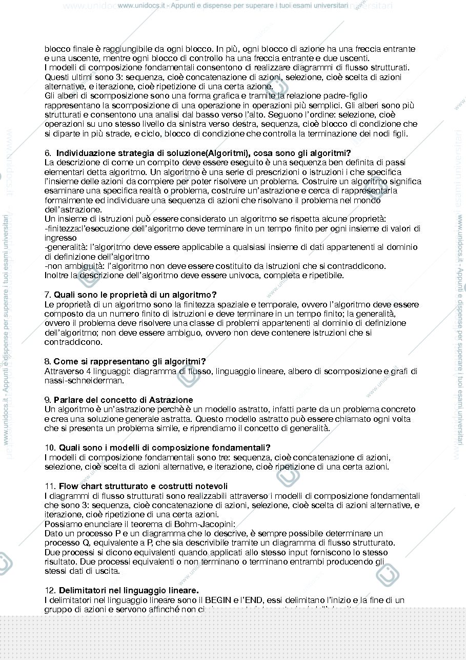 Anteprima pagina 2 — Domande programmazione