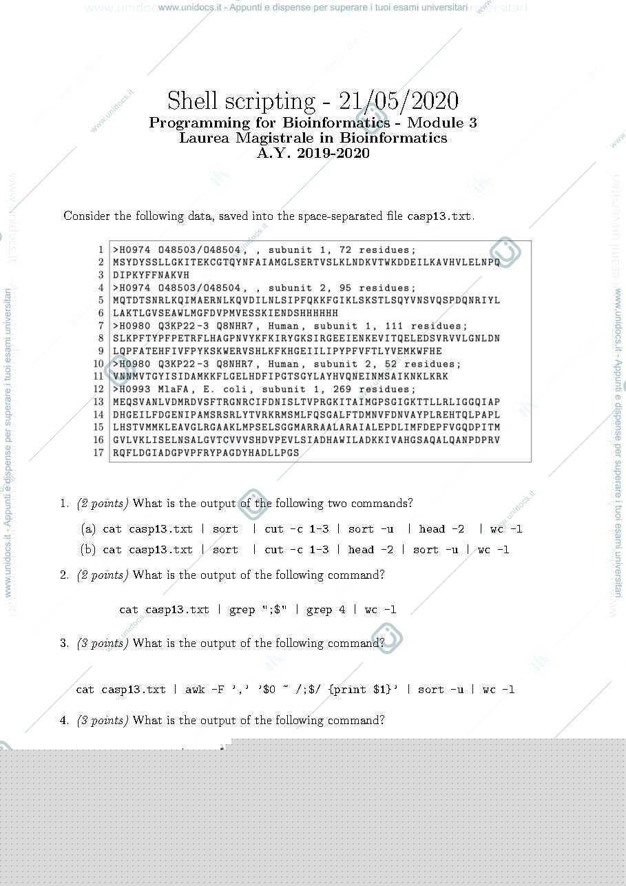 Anteprima pagina 1 —  Final exam Di Lena module 3 version 2