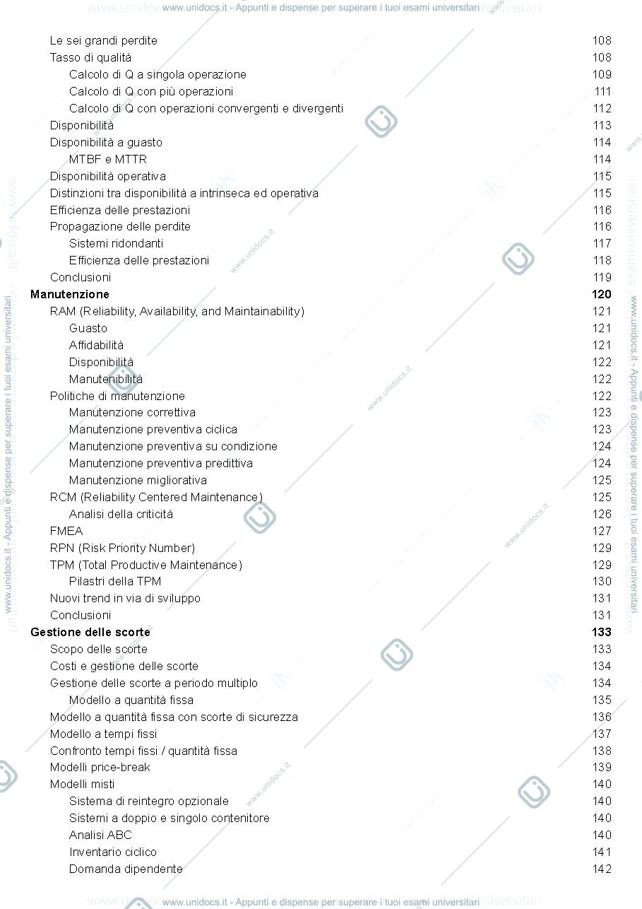 Anteprima pagina 5 — APPUNTI DI OPERATION E PROJECT MANAGEMENT