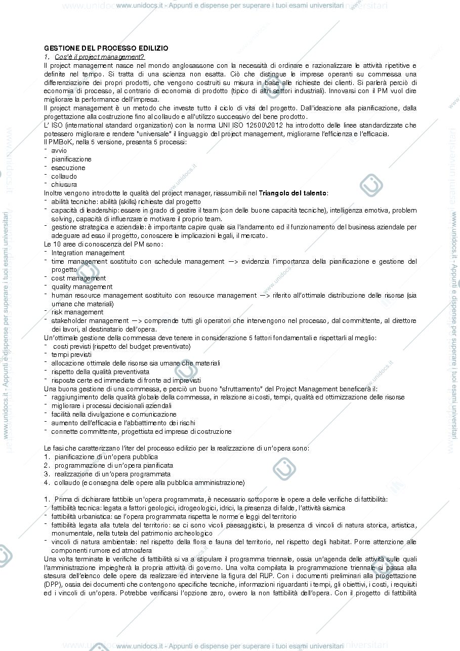 Anteprima pagina 1 — Project management