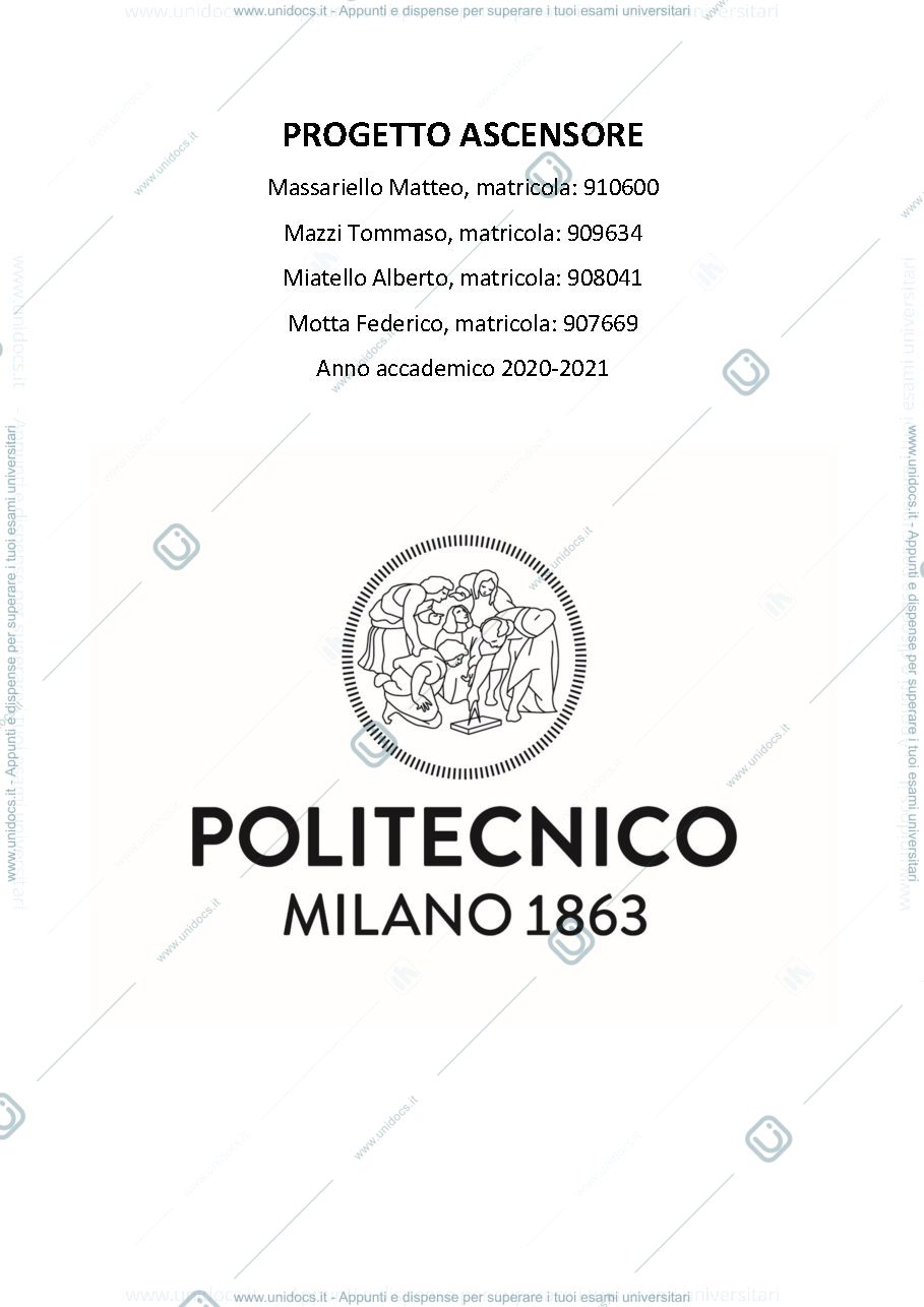 Anteprima pagina 1 — Report finale project work