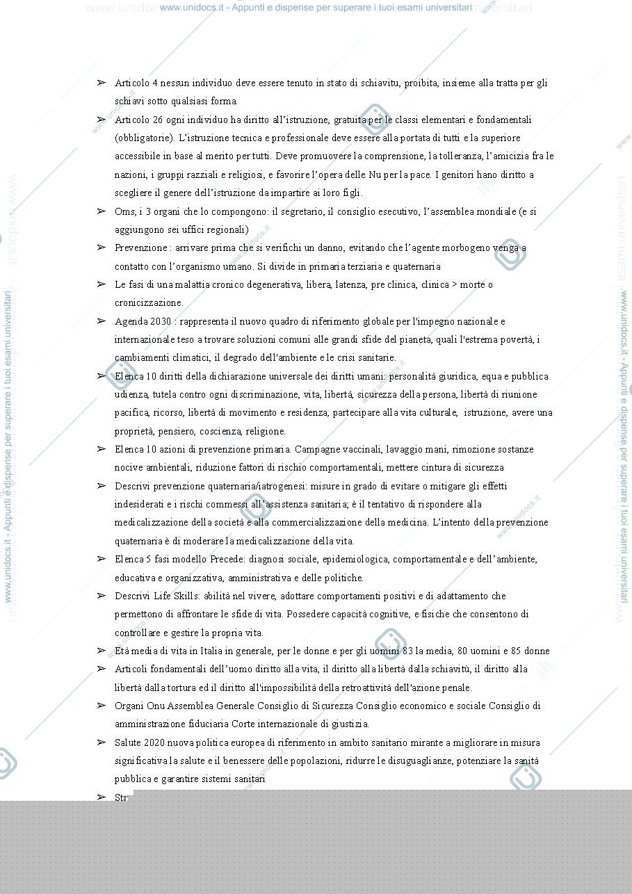 Anteprima pagina 1 — PROMOZIONE DELLA SALUTE 