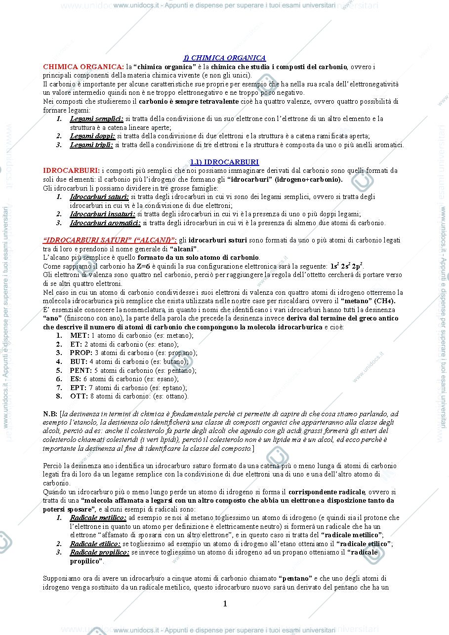 Anteprima pagina 1 — Biochimica