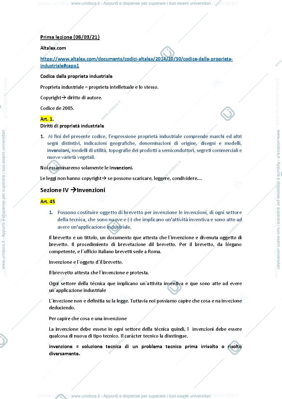 Anteprima pagina 1 — prima lezione