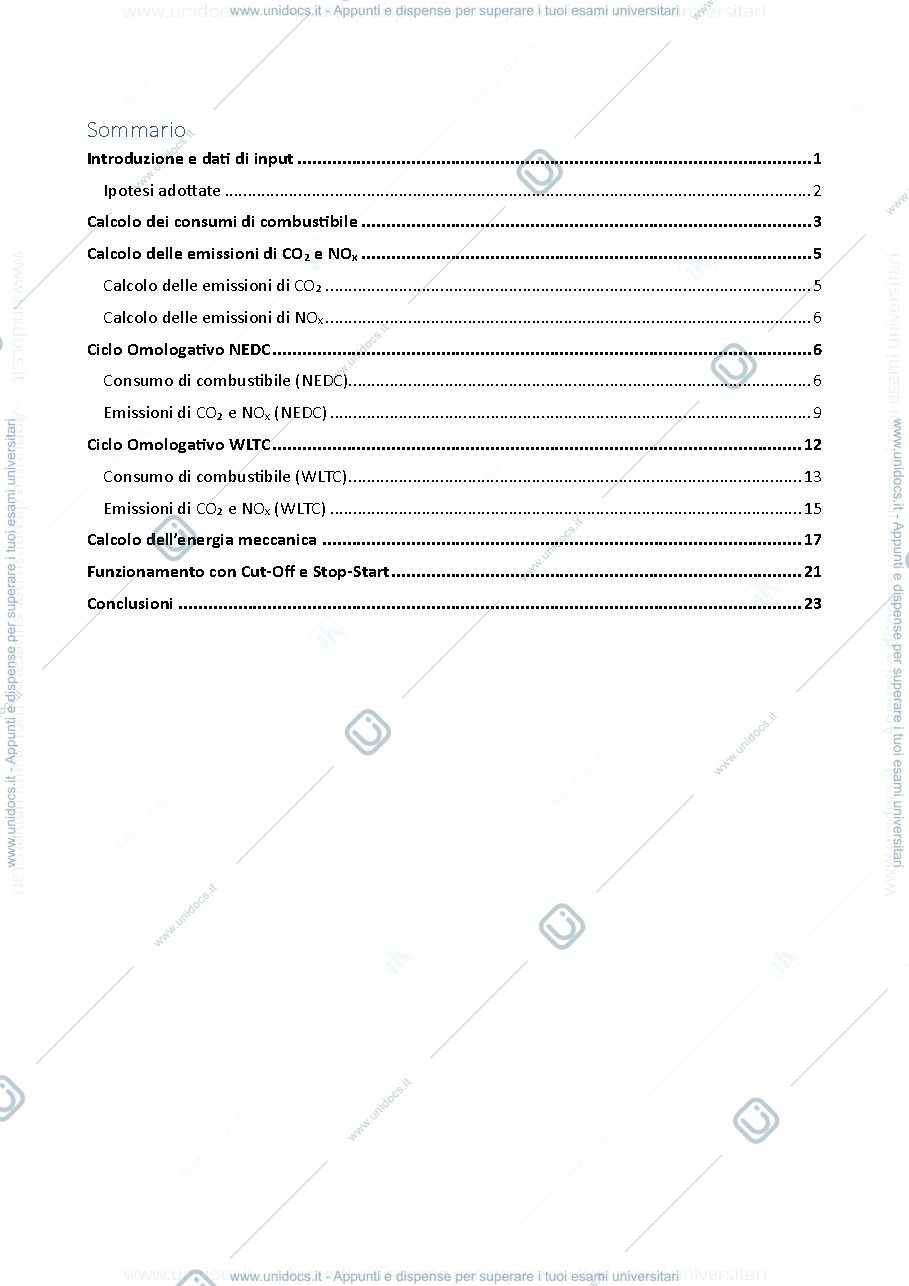 Anteprima pagina 2 — Relazione NEDC - WLTC