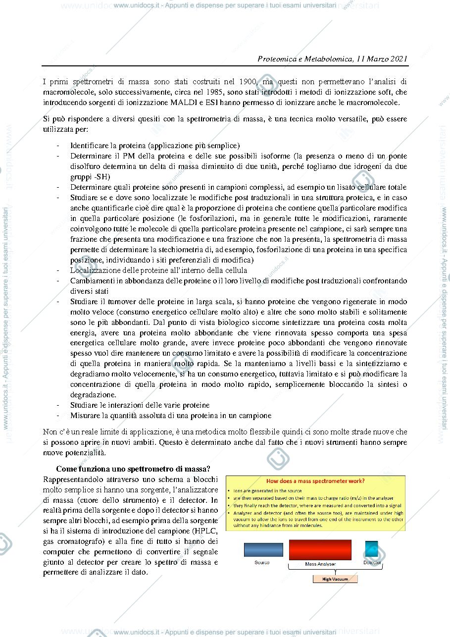 Anteprima pagina 1 — Proteomica
