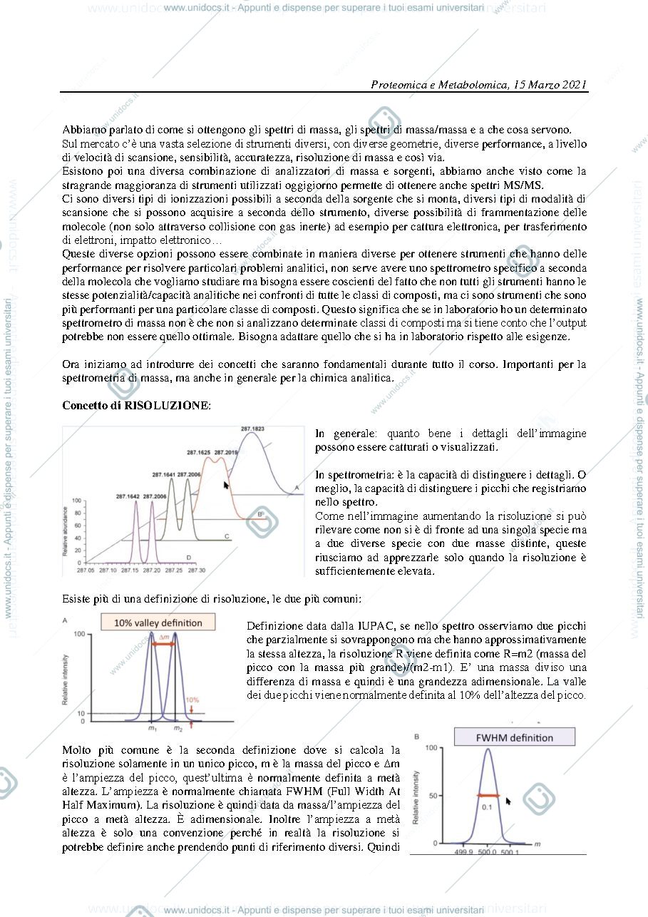 Anteprima pagina 1 — Proteomica