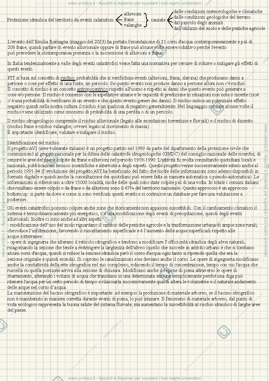 Anteprima pagina 2 — Protezione idraulica del territorio - 6 cfu