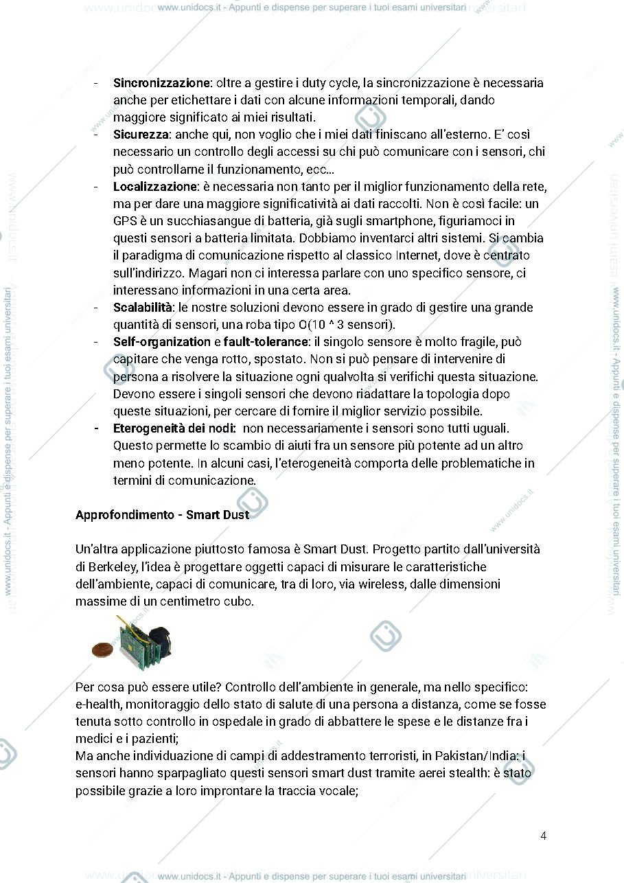 Anteprima pagina 4 — Appunti protocolli per reti ad hoc e sensori