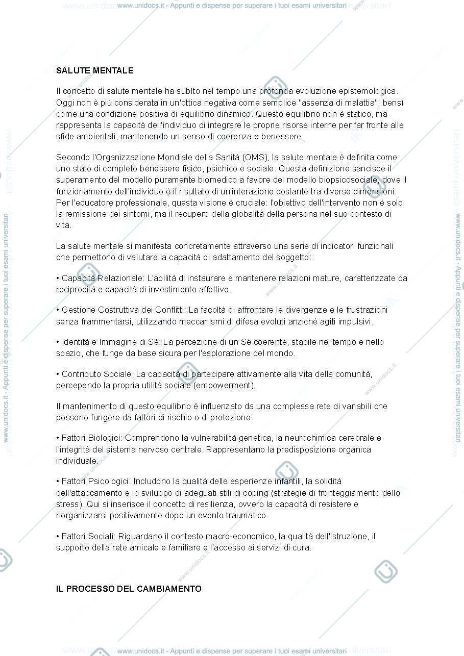 Anteprima pagina 1 — Riassunto psichiatria 1