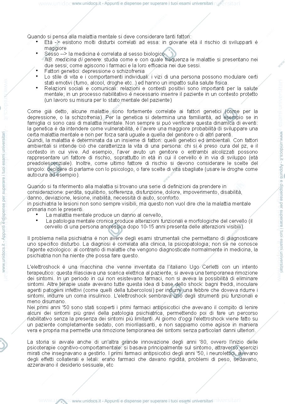 Anteprima pagina 4 — Appunti di Psicopatologia 